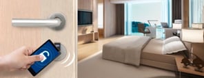 Mobile Key Accessing Luxury Hotel Door Lock 